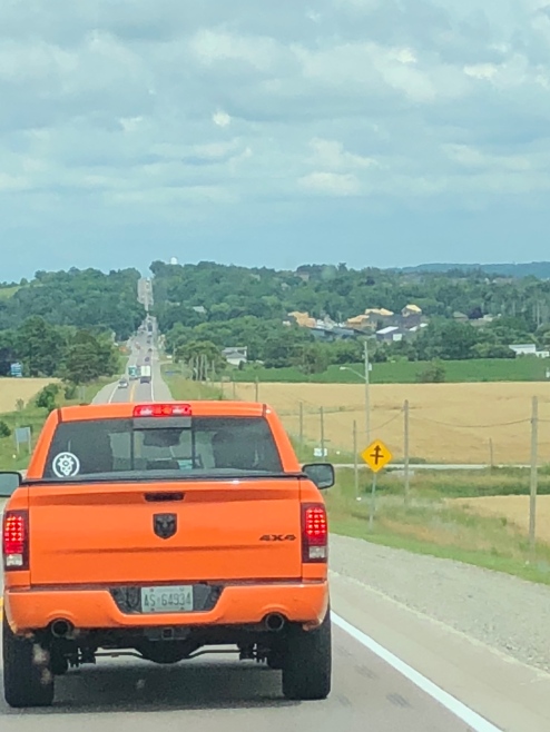 orange truck